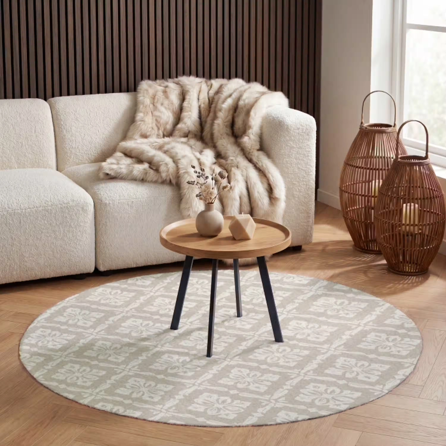 Teppich - Floral - Ornament - Beige