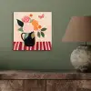 Vaas - Bloemen - Vlinder - Rood aluminium wit klein -sfeer2