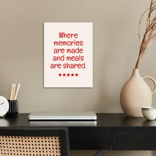 Quote - Sterren - Rood - Memories poster papier klein -sfeer1