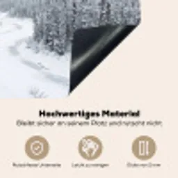 Rivier - Bevroren - Landschap - Winter Inductie beschemer met haakjes klein -ky-onderkant-de