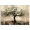 Beige - Abstract - Boom - Goud poster papier klein -3d