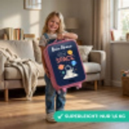 Astronaut - Quote - Planeten - Sterren Kinderkoffer - Roze klein -sfeer2_DE