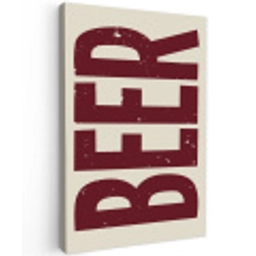 Japandi - Beer - Red - Retro Tuinposter op houten frame 2 cm dik klein -3d