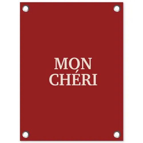 Rood - Frans - Quotes tuinposter los doek klein -3d