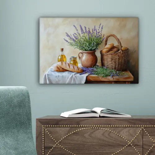 Lavendel - Brood - Stilleven canvas 2cm klein -sfeer4