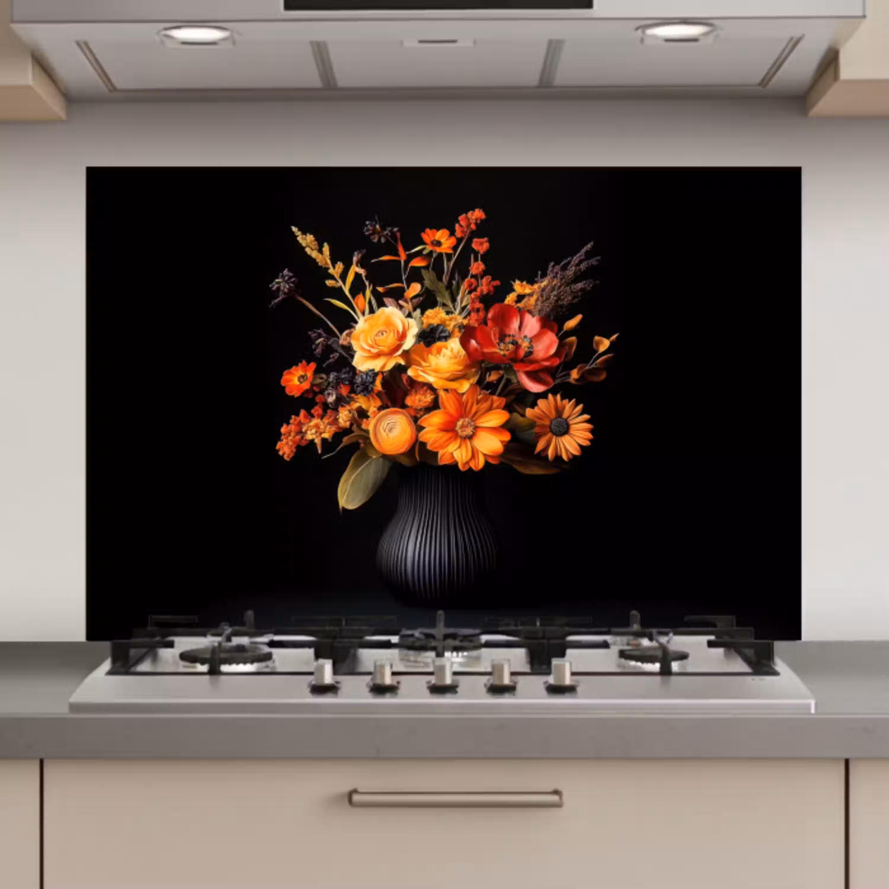 Herfst - Boeket - Oranje keuken achterwand spatscherm klein -3d_website