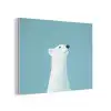 Ijsbeer - Lichtblauw - Minimalistisch PET vilt klein -3d