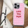 Love - Quote - Moeder - Rood Hoesje iPhone 16 Pro Max met koord klein -sfeer4