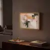 Kunst - Abstract - Beige - Verf Light Box met batterij (Wandlamp) middel -sfeer1