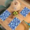 Blauw - Camouflage - Golvend Placemat vinyl groot 368 -zzsfeer5_Kitchenyeah-website