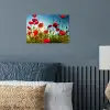 Klaprozen - Toscane - Zon - Rood - Blauw poster papier klein -sfeer2