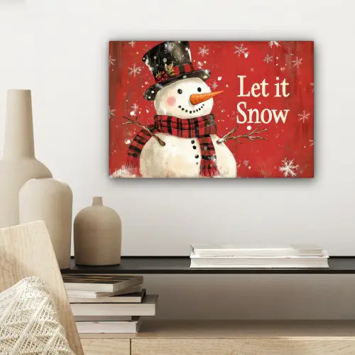 Sneeuwpret - Winter - Sneeuwpop canvas 2cm klein -sfeer6