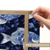 Vissen - Bloemen - Blauw Light Box met batterij (Wandlamp) middel 907 -USP_websiteprintNL