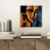 Abstract - Portret - Kleurvakken aluminium wit klein -sfeer1