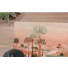 Roze landschap - Palmen - Water muismat rubber klein -closeup