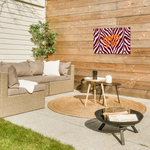 New era - Bordeaux - Zebraprint Tuinposter op houten frame 2 cm dik klein -sfeer2