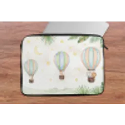 Aquarel - Luchtballonnen - Pastel laptophoes neopreen klein -tafel