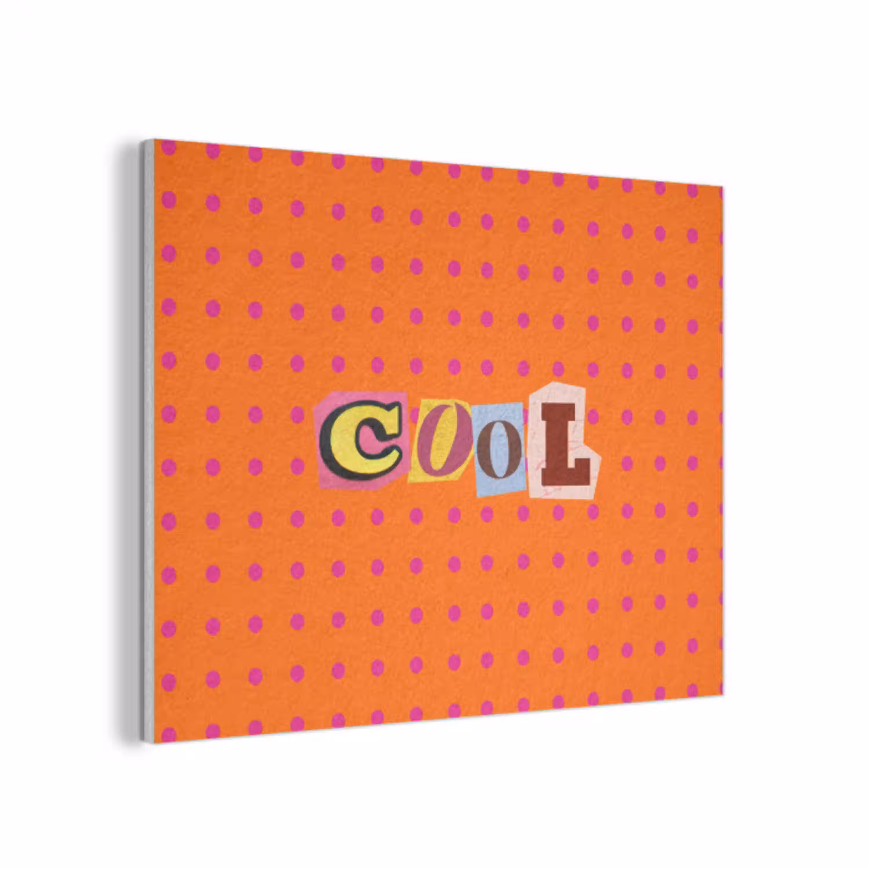 Cool - Stippen - Oranje PET vilt klein -3d