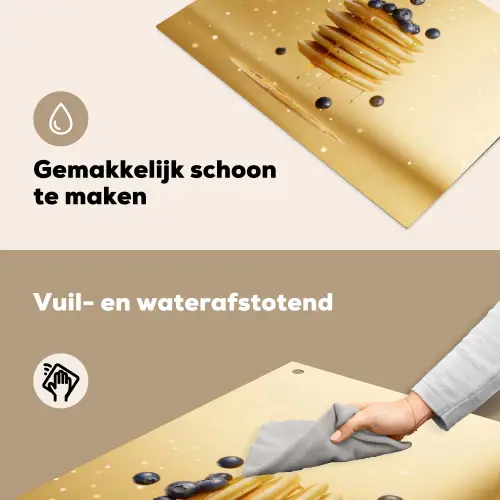 Pannenkoeken - Eten - Honing - Geel Inductie beschemer met haakjes klein -ky-schoon-nl