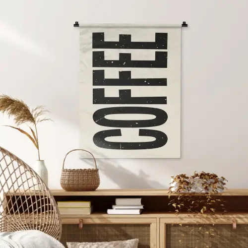 Japandi - Koffie - Decoratie - Vintage Wandkleed katoen klein -sfeer5