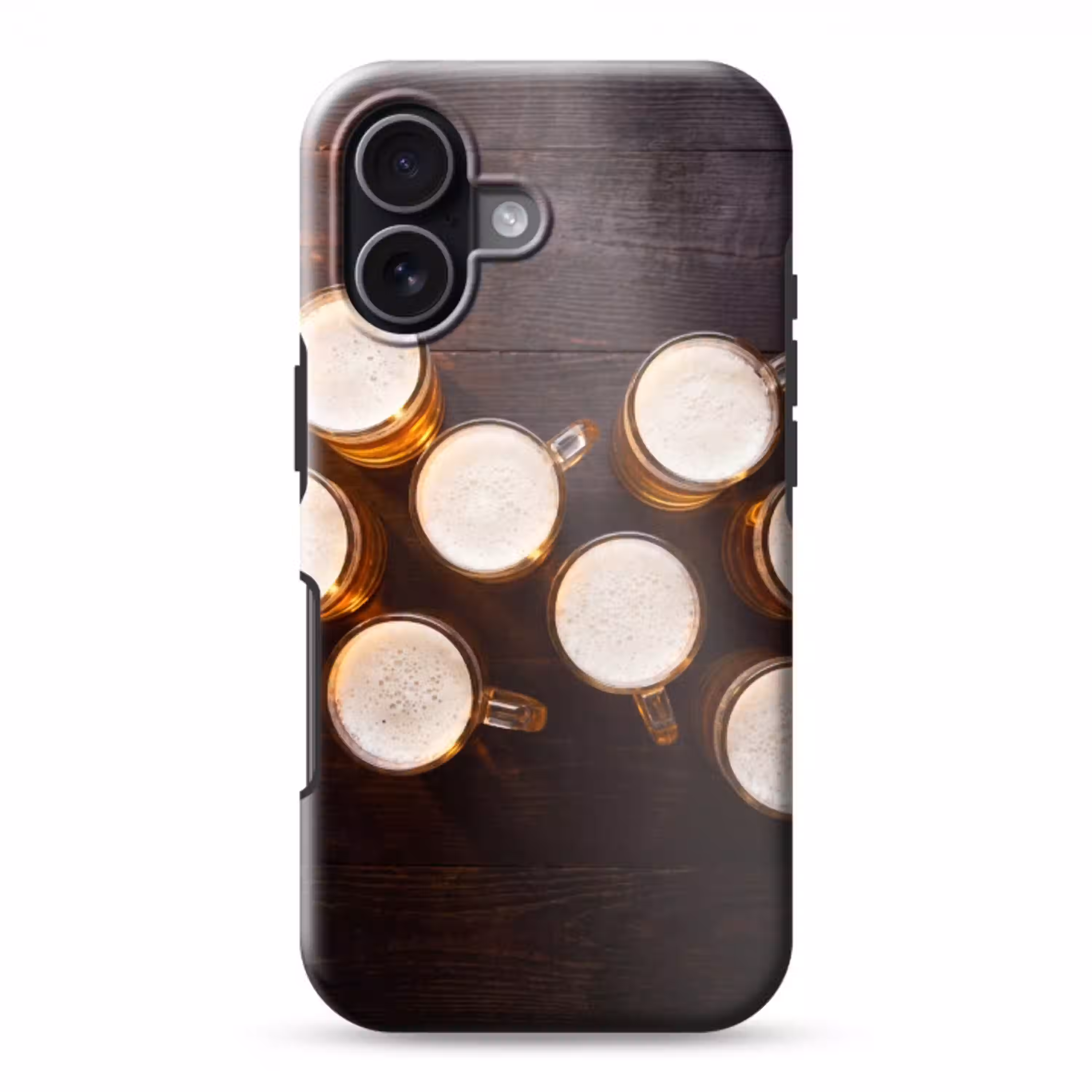 Bier - Glazen - Schuim - Hout - Drank Toughcase MagSafe Apple iPhone 17 klein -3d