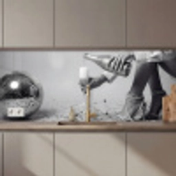 Feestelijk - Champagne - Discobal keuken achterwand 2 middel zz_3dshopping