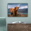 Schotse Hooglander - Berg - Water - Natuur - Koe canvas 2cm klein -sfeer4