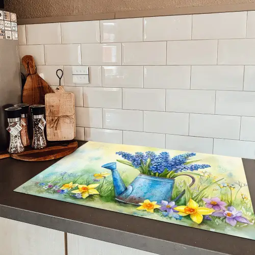 Gieter - Lavendel - Bloesems Inductie beschermer vinyl 3mm klein -sfeer3