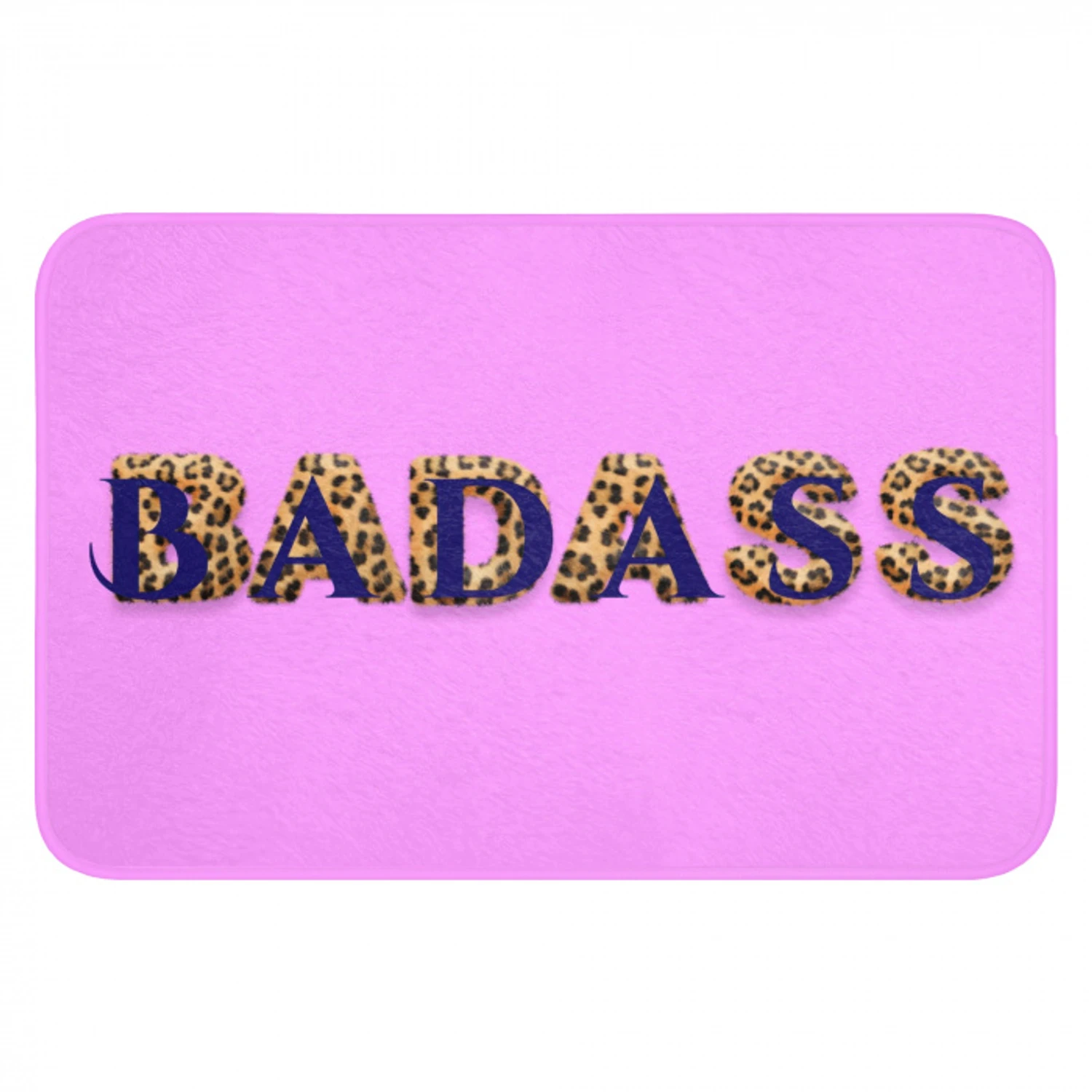 Felroze - Badass - Panterprint - Schaduw Badmat klein -3d
