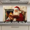 Kerst - Kerstman - Winter - Open Haard keuken achterwand spatscherm klein -3d_website