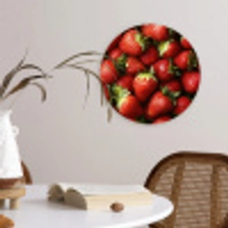 Aardbei - Fruit - Rood Wandcirkel plexiglas klein -sfeer4