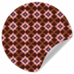 Geometrisch - Sierlijk - Bruin Wandcirkel behangsticker klein 186 -3d