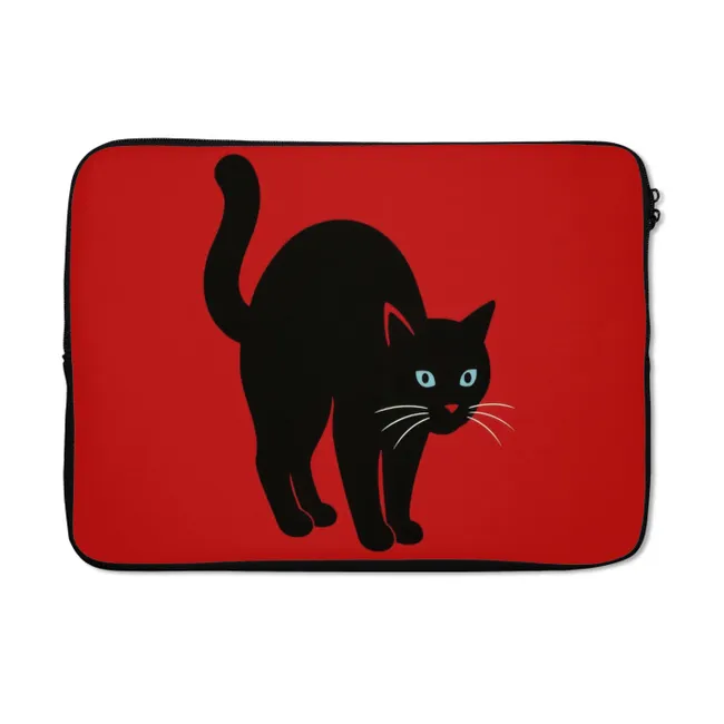 Laptophoes Kat - Zwart - Staart