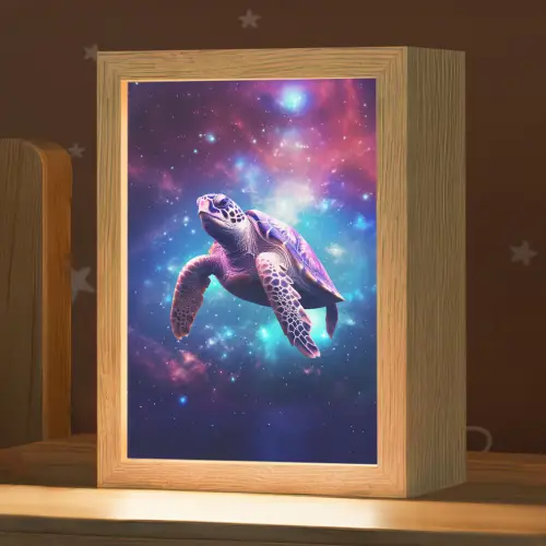 Schildpad - Dier - Galaxy - Ruimte Light Box met kabel klein -zzz_3d_website