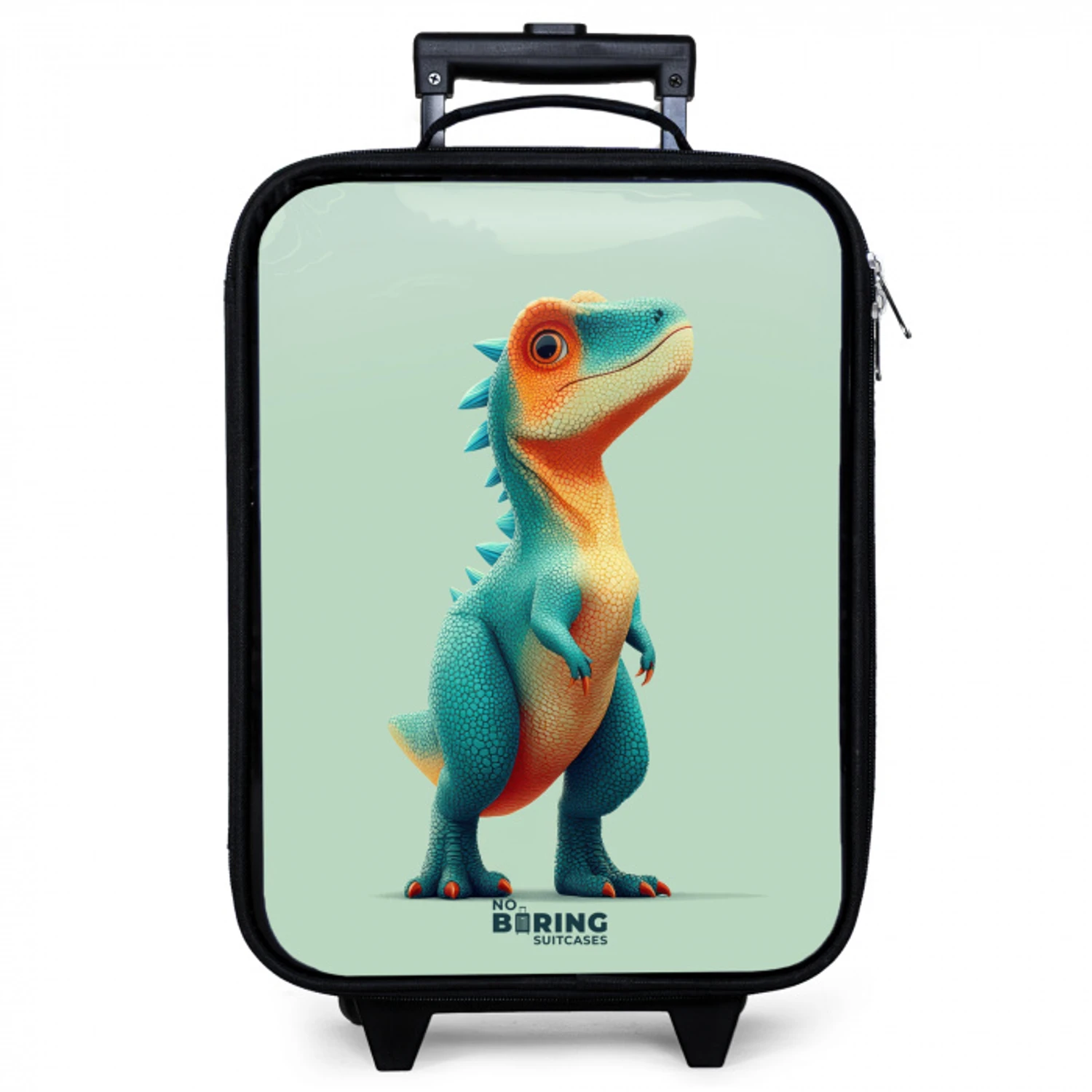 Stoere dino met grote ogen Kinderkoffer - Zwart klein -zzz_website3d