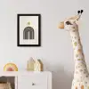 Minimalistisch - Zwarte boog - Gouden cirkel fotolijst zwart zonder passe partout klein -usfeer4_kinderkamer
