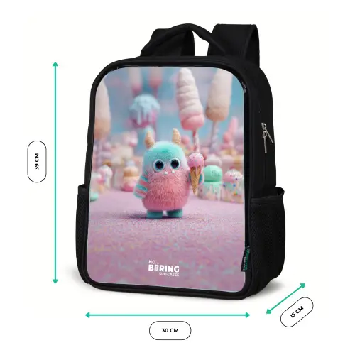 Zoet Monstersnoep Avontuur Rugzak - Zwart middel -productfoto_formaten