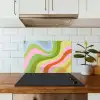 Lijnen - Pasteltinten - Golvend keuken achterwand spatscherm klein -sfeer2