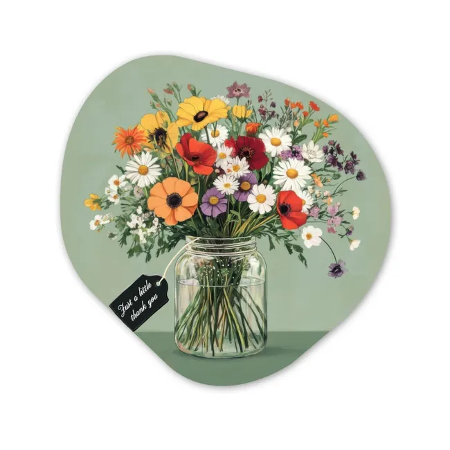 Organisch schilderij forex - Bloemen - Vaas - Kaartje