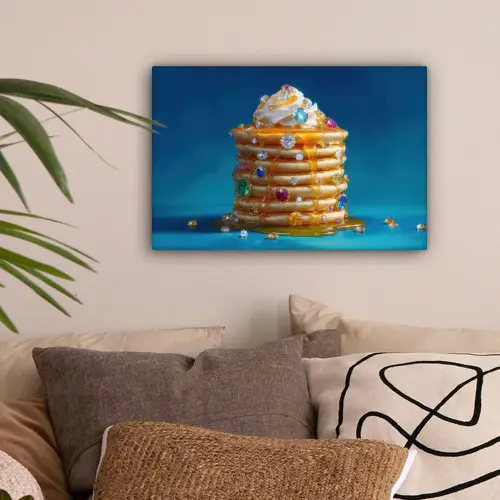 Pannenkoeken - Steentjes - Glitter - Slagroom canvas 2cm klein -sfeer1