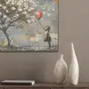 Boom - Graffiti - Banksy Style - Balloon Girl PET vilt klein -sfeer6_closeup