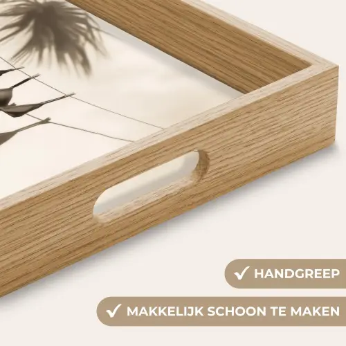 Badkleding - Palmbomen - Schaduw - Tropisch Dienblad Rechthoek middel -USP_HandgreepNL