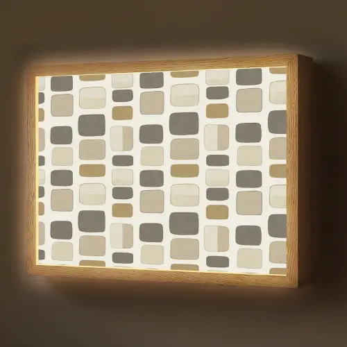 Blokken - Vintage - Grijs Light Box met batterij (Wandlamp) middel 907 -z3d_website