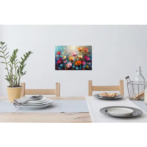 Klaprozen - Bloemen - Kunst - Botanisch Muursticker klein -eettafel