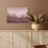 Landschap - Mistig - Roze PET vilt klein -sfeer4
