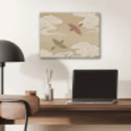 Vogels - Vliegen - Beige PET vilt klein -sfeer5