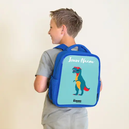 Dino - Dier - Zonnebril Kinderrugzak - Blauw middel -sfeer2