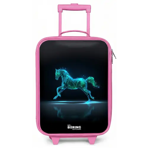 Futuristisch galopperend paard Kinderkoffer - Roze klein -zz3dotto