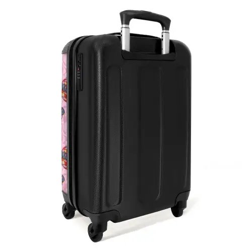 Retro discobal patroon roze NBS - Handbagage koffer - Volwassenen Unisex middel -achterkant
