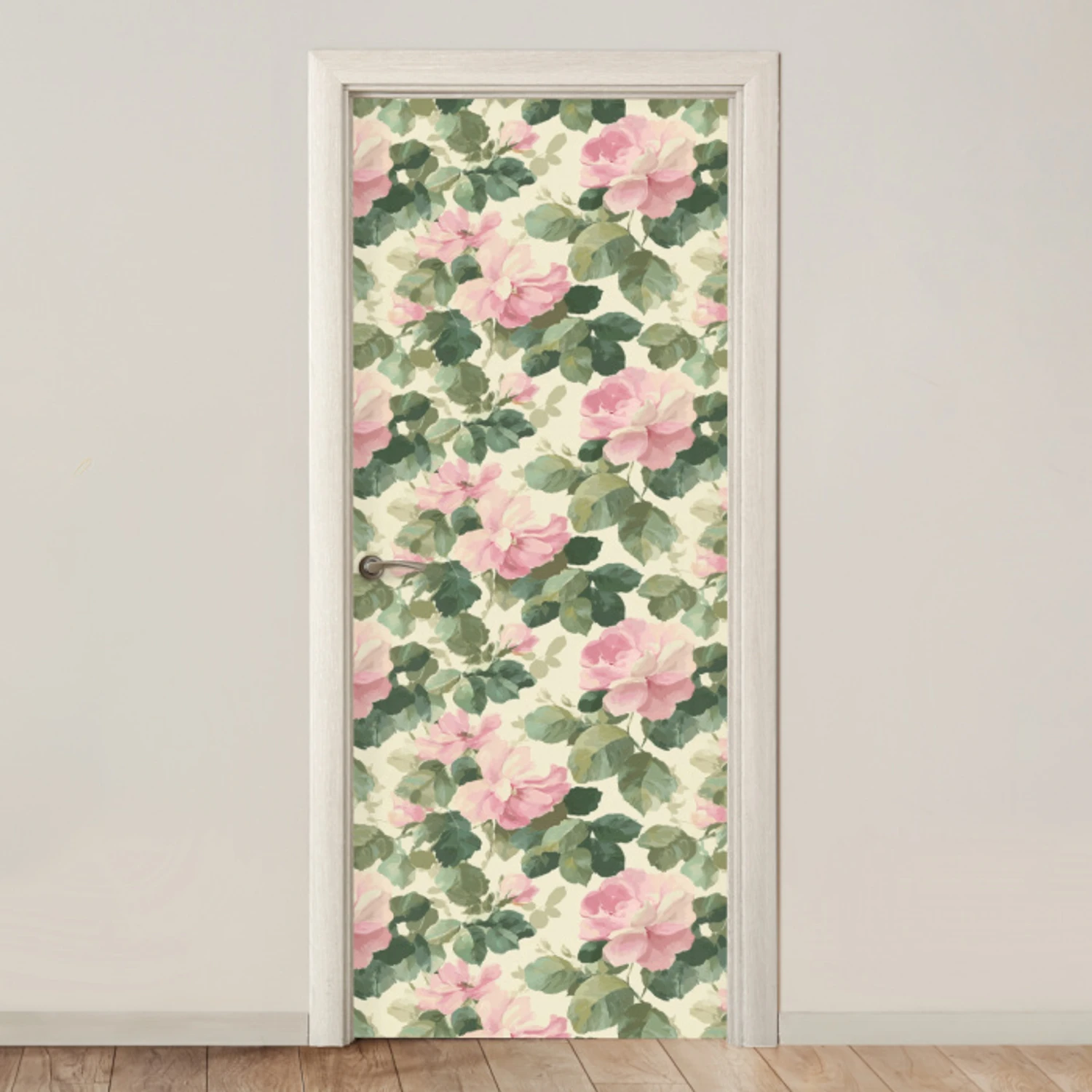 Rozen - Botanisch - Roze deurposter klein 289 -3d_beige